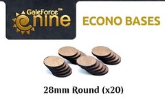 GFEB61-B GF9 Econo Bases 28mm Round (x20)